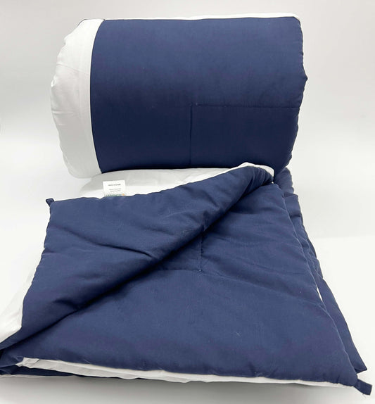 Patchwork (White - blue) - Comforter