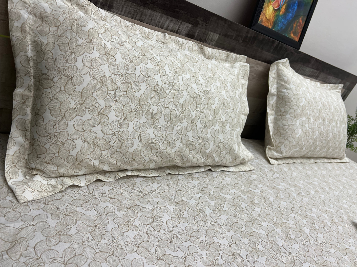 Flower Tales - 300TC Superior Cotton , King Size Bedsheet Set