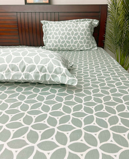 Fitted Abstract  - 300 TC, Superior Cotton, Fitted Bedsheet Set