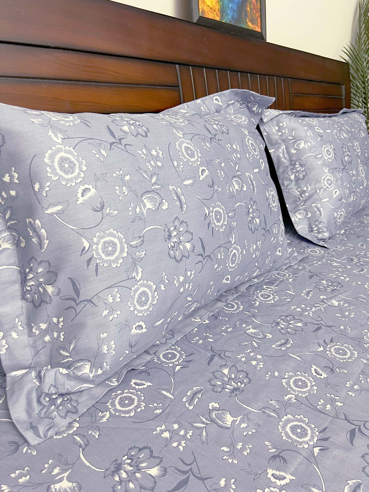 Fitted Floral  - 300 TC, Superior Cotton, Fitted Bedsheet Set