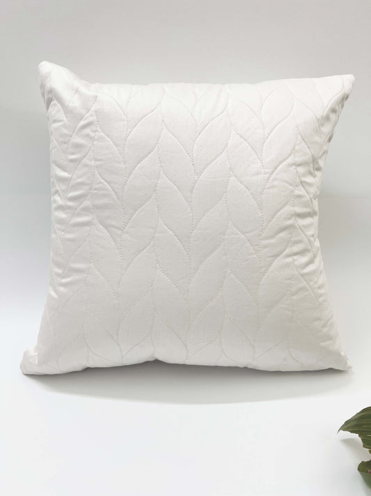 Quilted Cushion Cover - Ivory