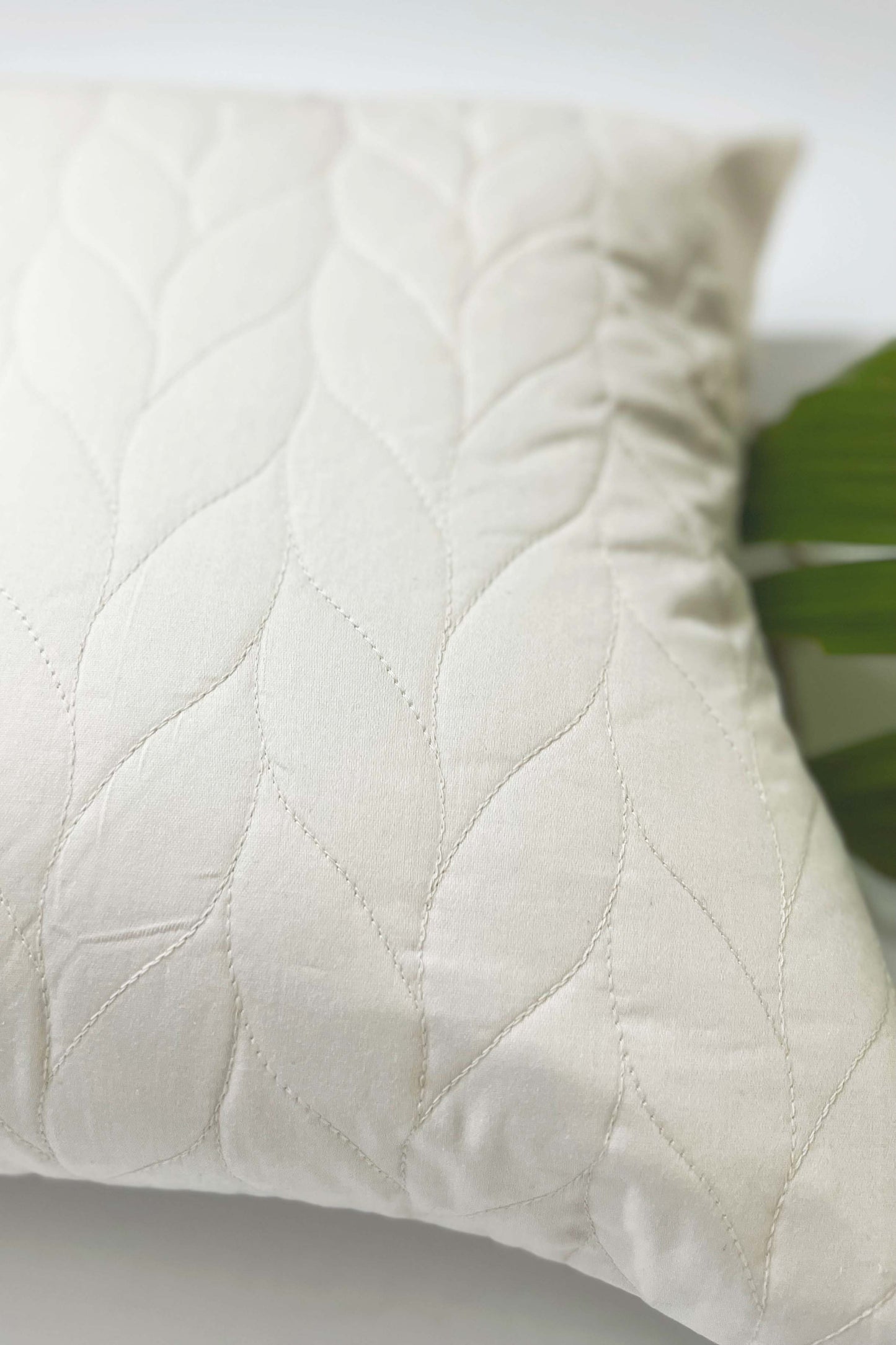 Quilted Cushion Cover - Ivory